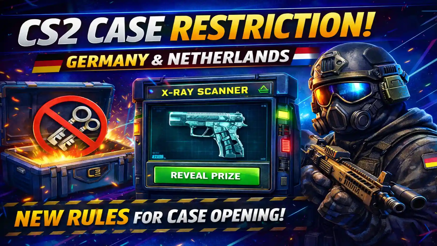 Valve Restricts CS2 Case Opening in Germany and Netherlands With X-Ray Scanner Update